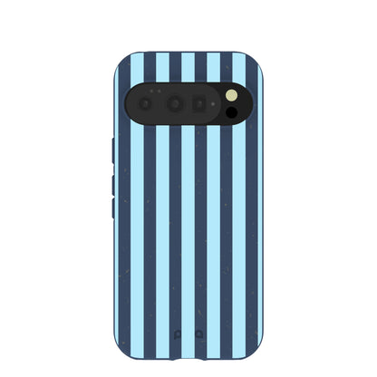 Navy Blue Baby Blue Stripes Google Pixel 10/10 Pro Case