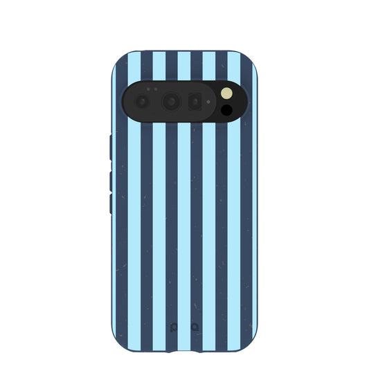 Navy Blue Baby Blue Stripes Google Pixel 10/10 Pro Case