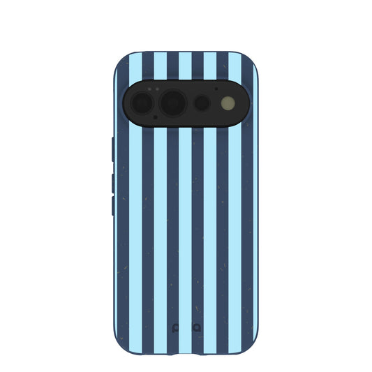 Navy Blue Baby Blue Stripes Google Pixel 11 Pro Case