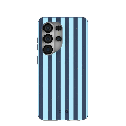 Navy Blue Baby Blue Stripes Samsung Galaxy S26 Ultra Case