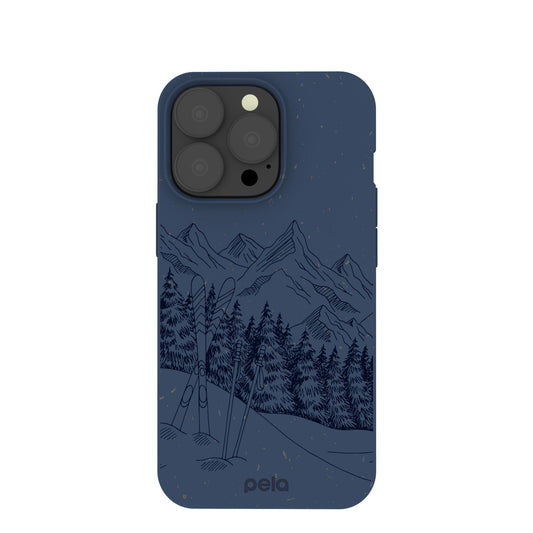 Navy Blue Backcountry Ski iPhone 13 Pro Case