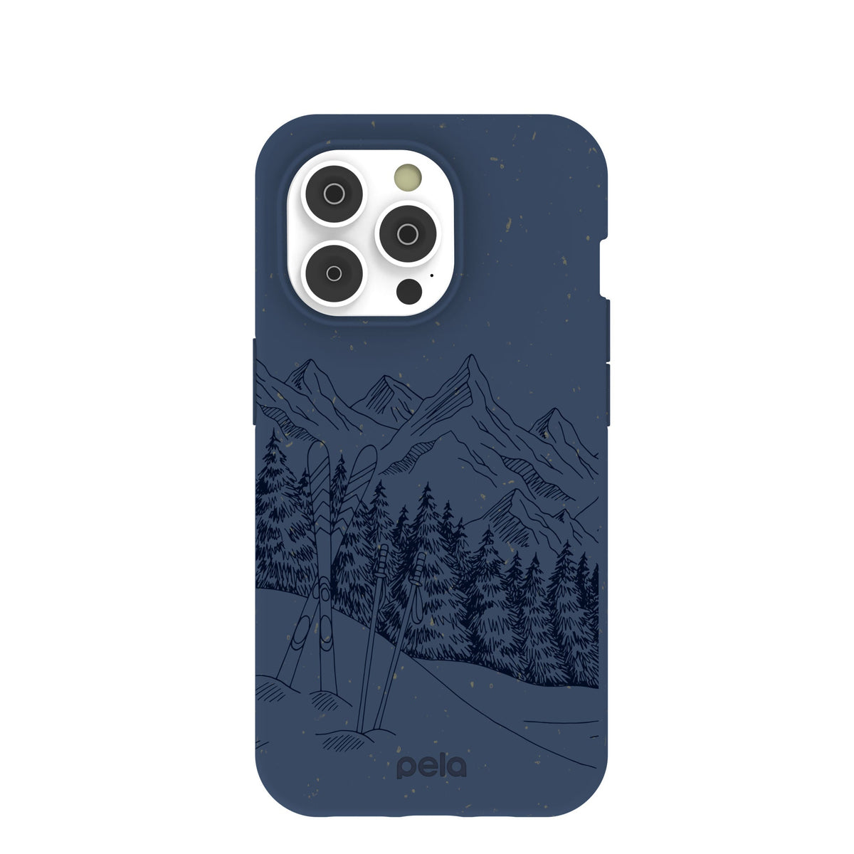 Navy Blue Backcountry Ski iPhone 14 Pro Case
