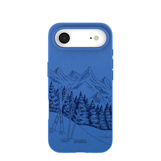 Electric Blue Backcountry Ski iPhone Air Case