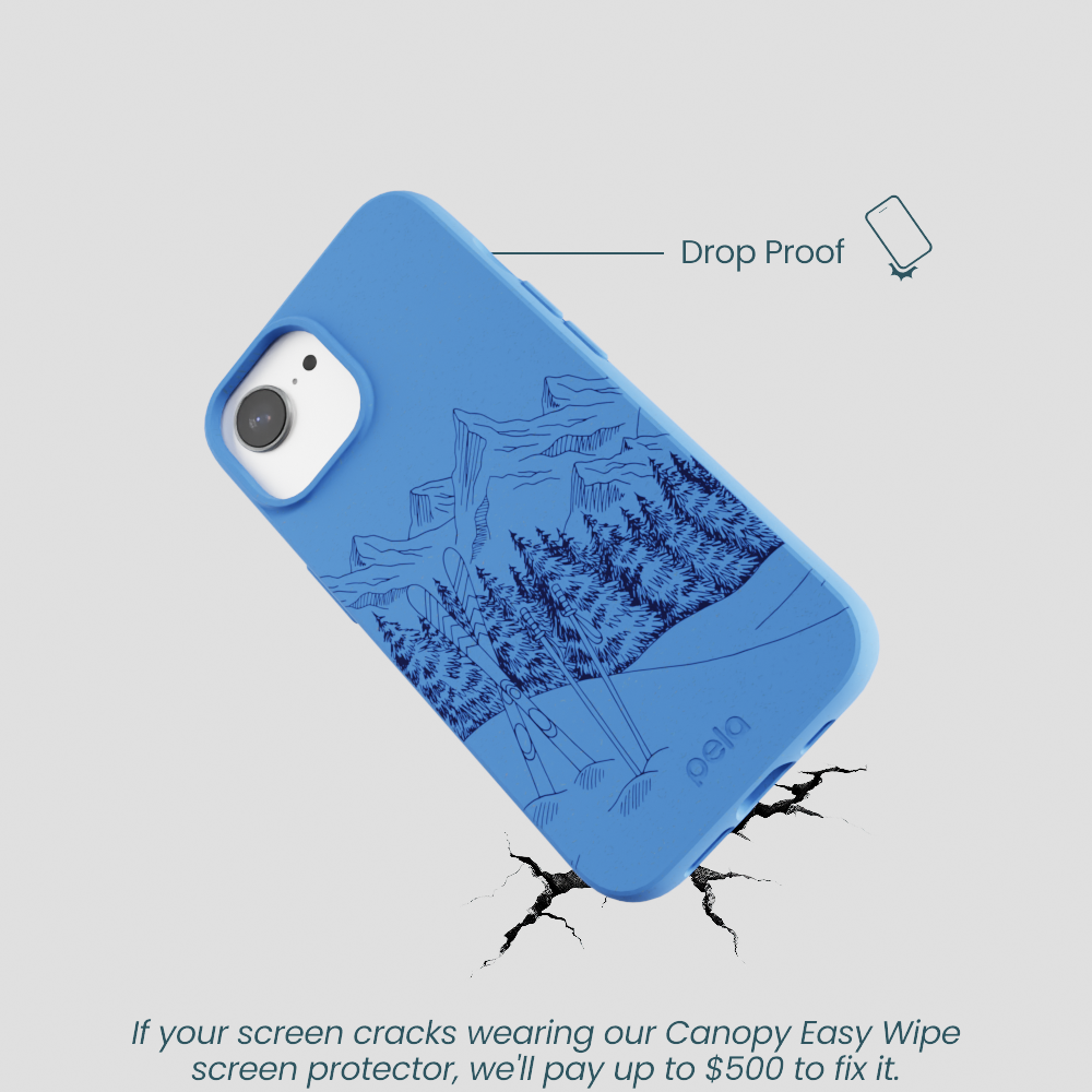 Electric Blue Backcountry Ski iPhone 16e/17e Case