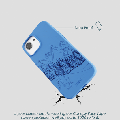 Electric Blue Backcountry Ski iPhone 16e/17e Case