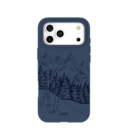 Navy Blue Backcountry Ski iPhone 17 Pro Max Case