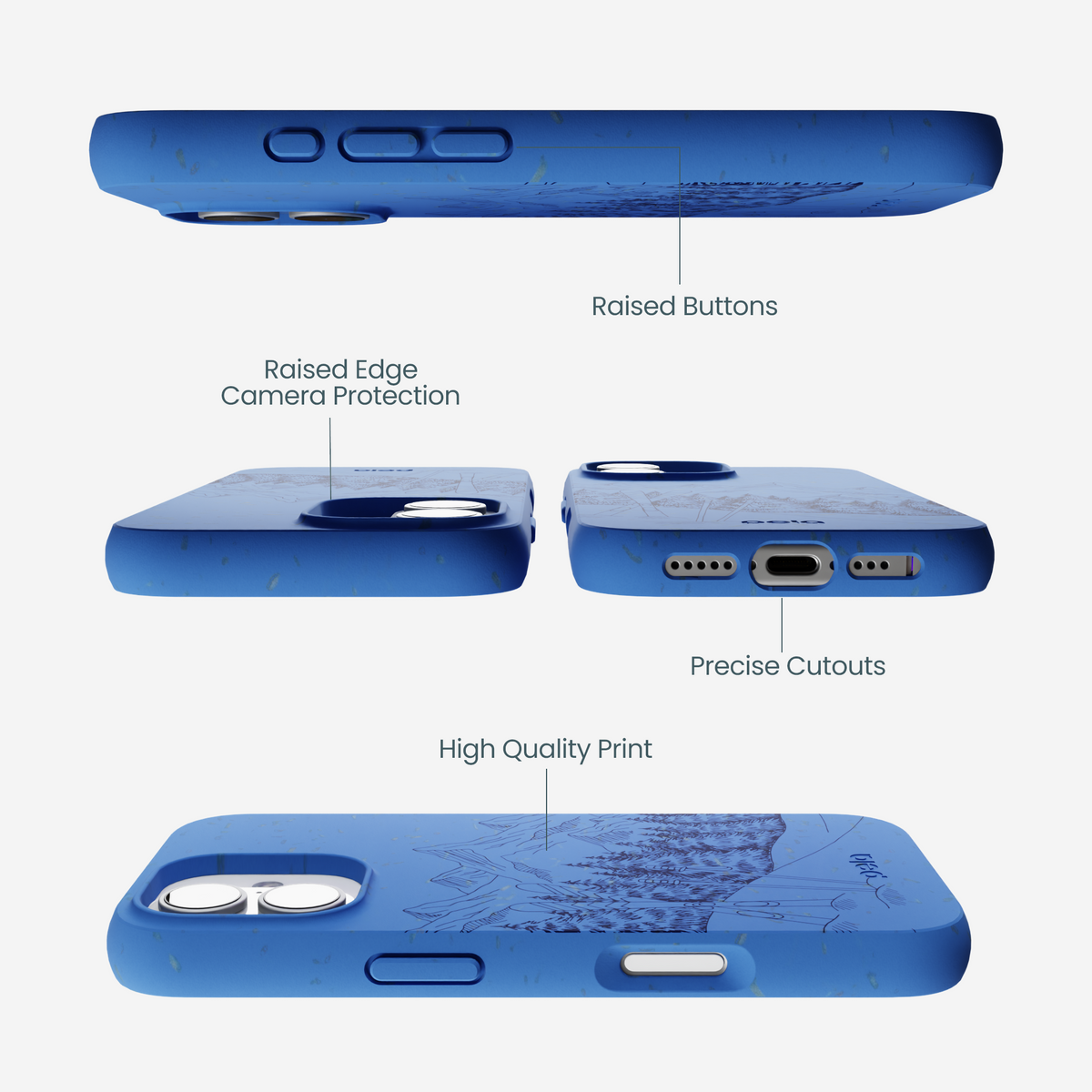 Electric Blue Backcountry Ski iPhone 17 Case
