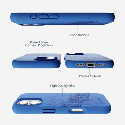 Electric Blue Backcountry Ski iPhone 17 Case