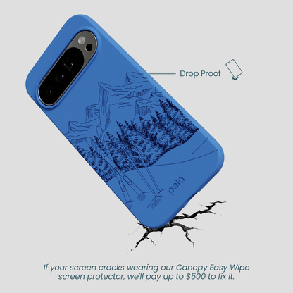 Electric Blue Backcountry Ski Google Pixel 10 Pro XL Case