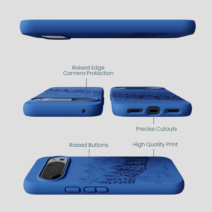 Electric Blue Backcountry Ski Google Pixel 10 Pro XL Case