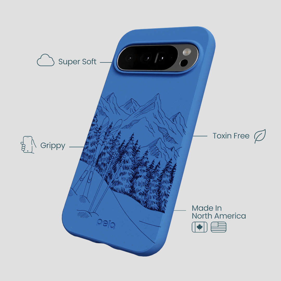 Electric Blue Backcountry Ski Google Pixel 10 Pro XL Case