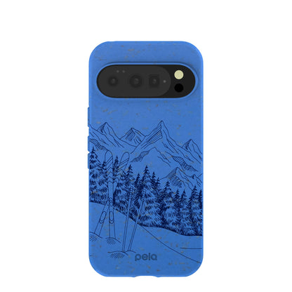 Electric Blue Backcountry Ski Google Pixel 10/10 Pro Case