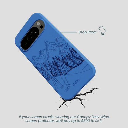Electric Blue Backcountry Ski Google Pixel 10/10 Pro Case