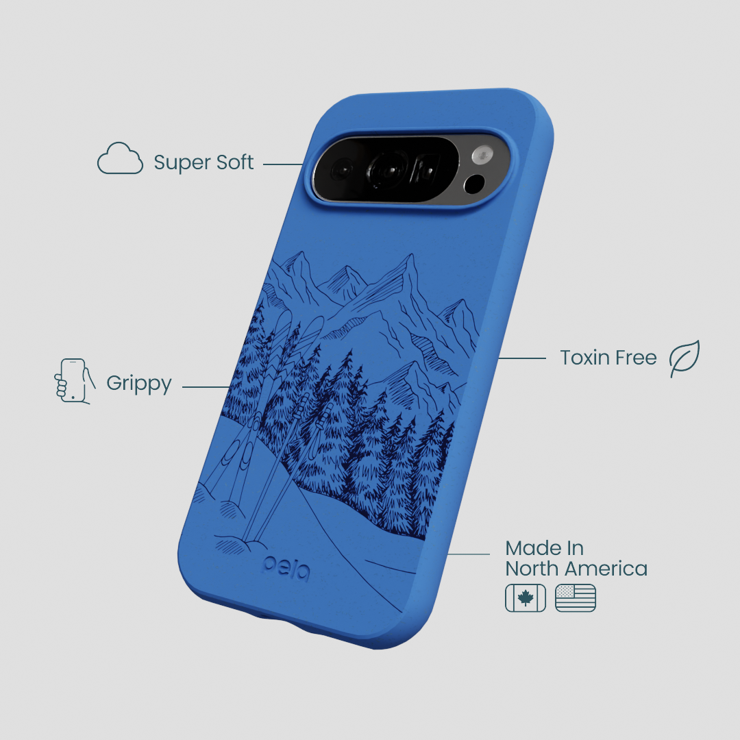 Electric Blue Backcountry Ski Google Pixel 10/10 Pro Case