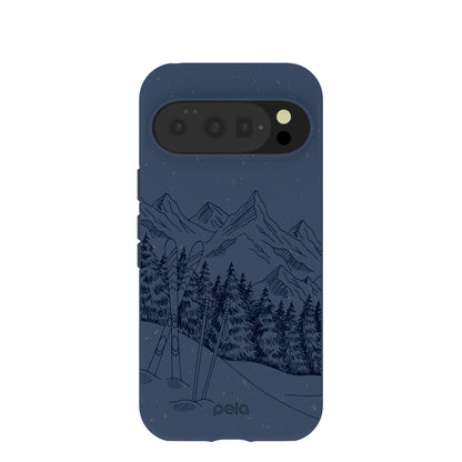 Navy Blue Backcountry Ski Google Pixel 10/10 Pro Case