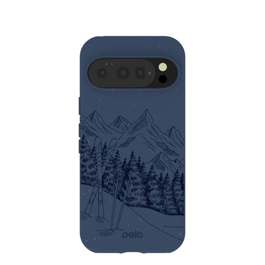 Navy Blue Backcountry Ski Google Pixel 10/10 Pro Case