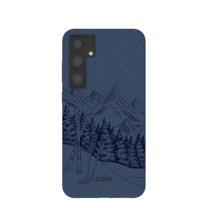 Navy Blue Backcountry Ski Samsung Galaxy S24+(Plus) Case