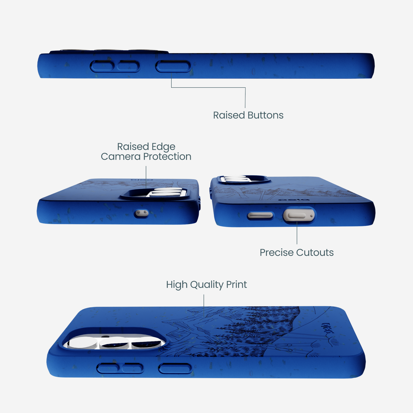 Electric Blue Backcountry Ski Samsung Galaxy S26 Case