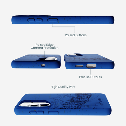 Electric Blue Backcountry Ski Samsung Galaxy S26 Case
