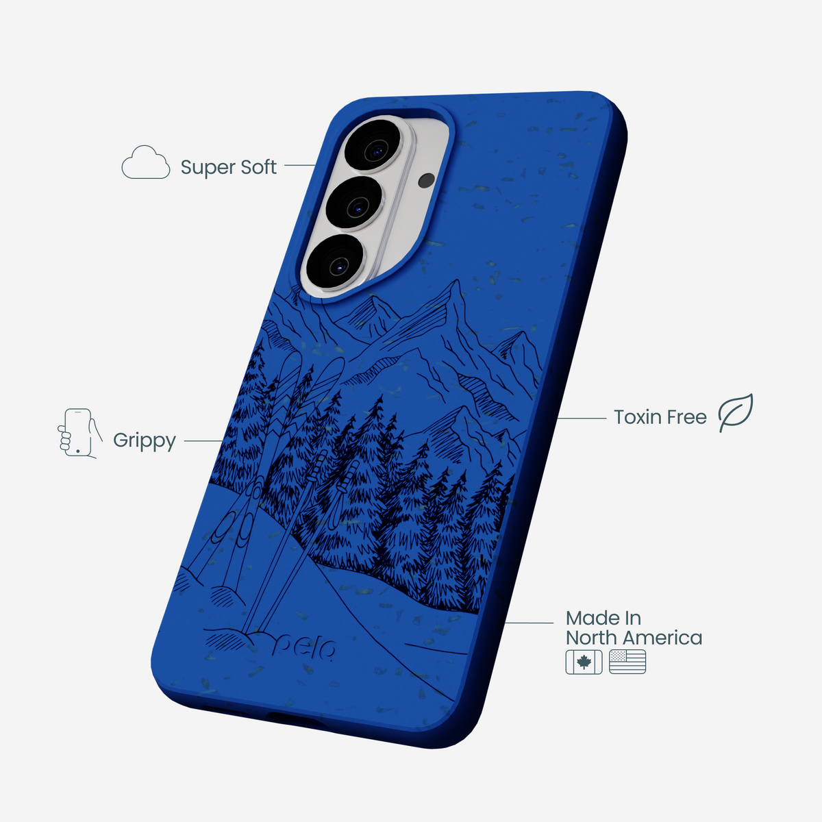Electric Blue Backcountry Ski Samsung Galaxy S26 Case