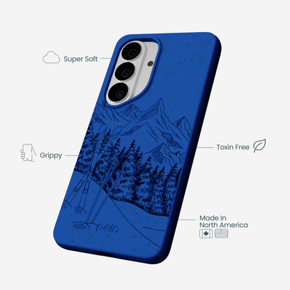Electric Blue Backcountry Ski Samsung Galaxy S26 Case