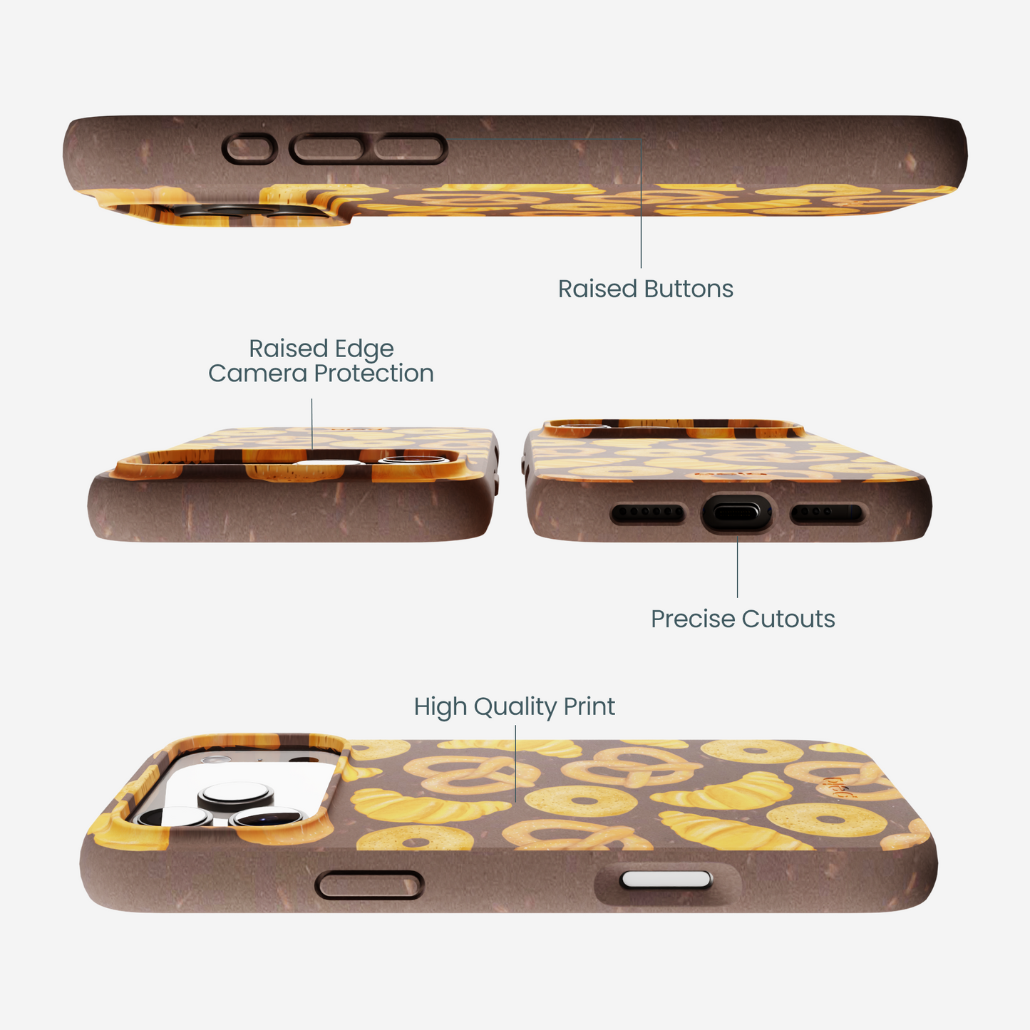 Chocolate Brown Baked Goodies iPhone 17 Pro Max Case