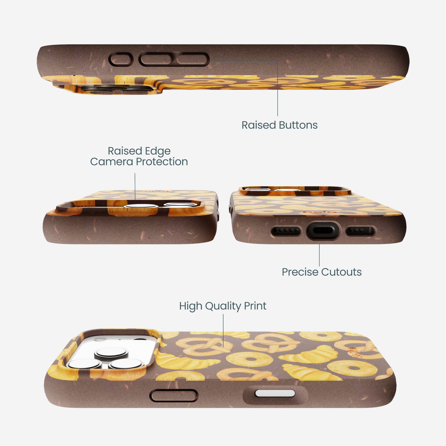 Chocolate Brown Baked Goodies iPhone 17 Pro Case