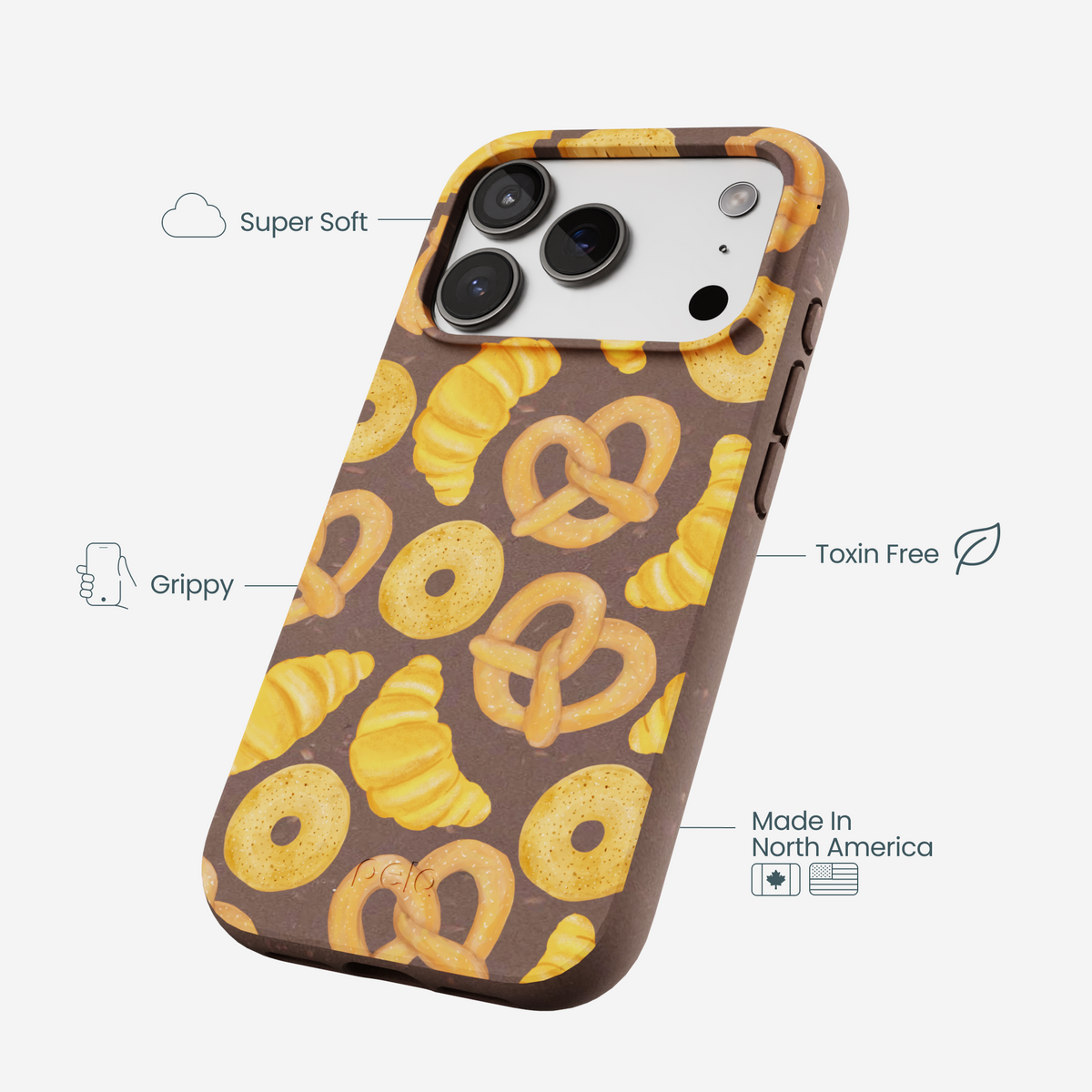 Chocolate Brown Baked Goodies iPhone 17 Pro Case