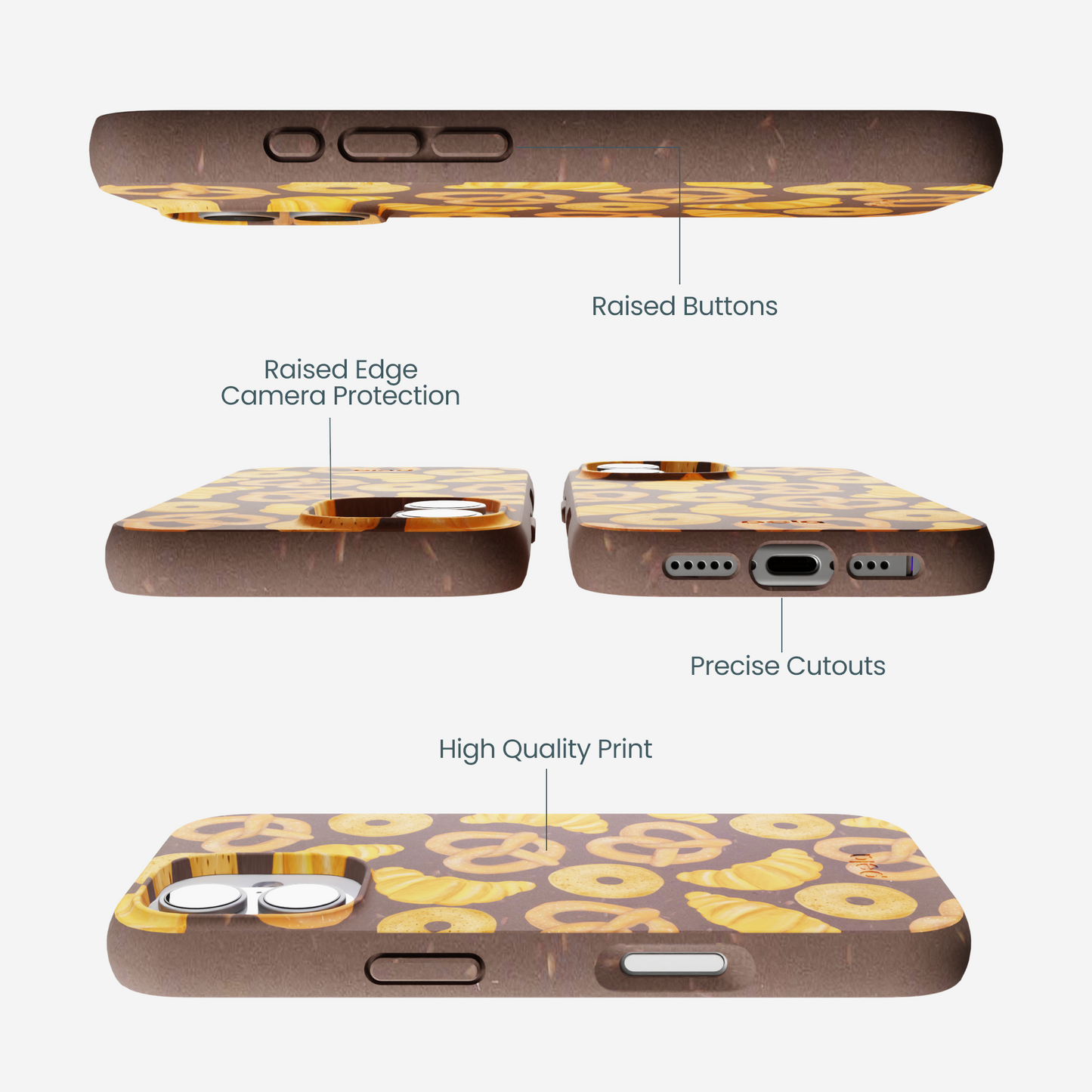 Chocolate Brown Baked Goodies iPhone 17 Case