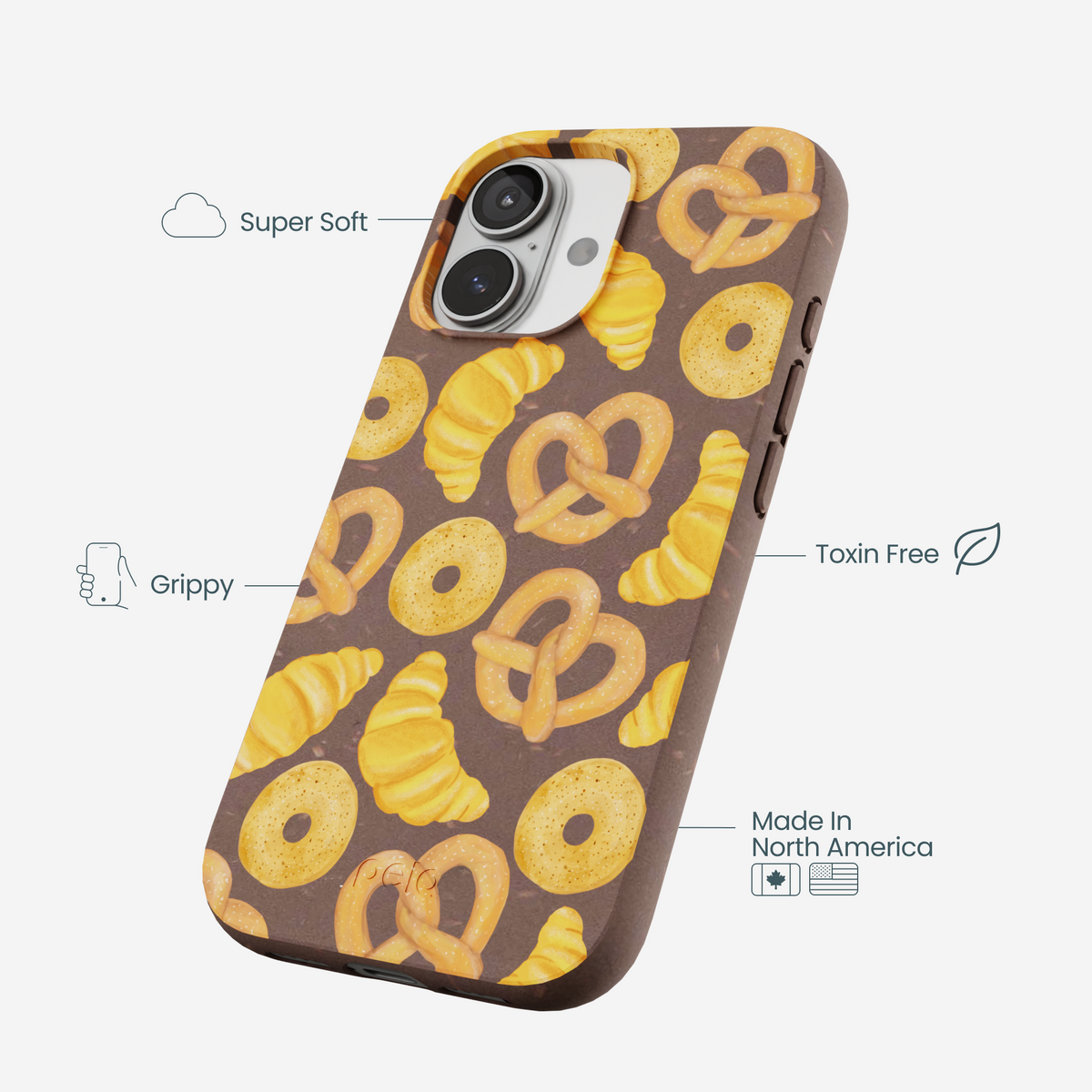 Chocolate Brown Baked Goodies iPhone 17 Case
