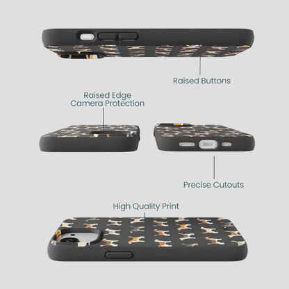 Black Beagle Buds iPhone 16e/17e Case