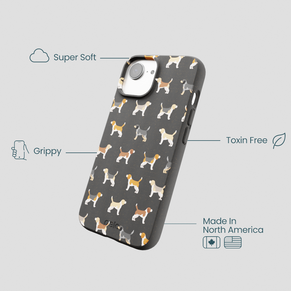 Black Beagle Buds iPhone 16e/17e Case