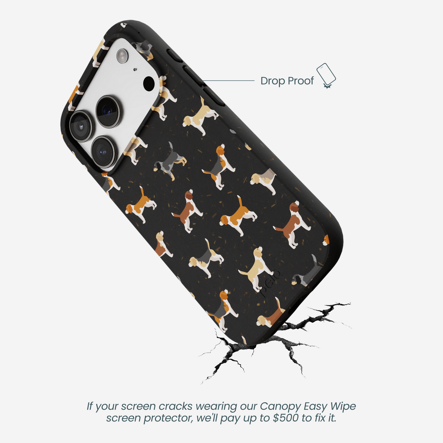 Black Beagle Buds iPhone 17 Pro Case
