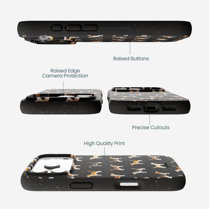 Black Beagle Buds iPhone 17 Pro Case