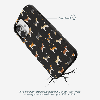 Black Beagle Buds iPhone 17 Case