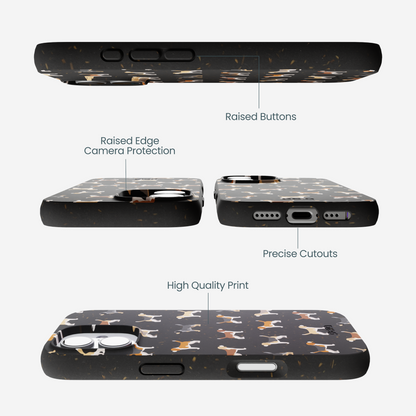 Black Beagle Buds iPhone 17 Case