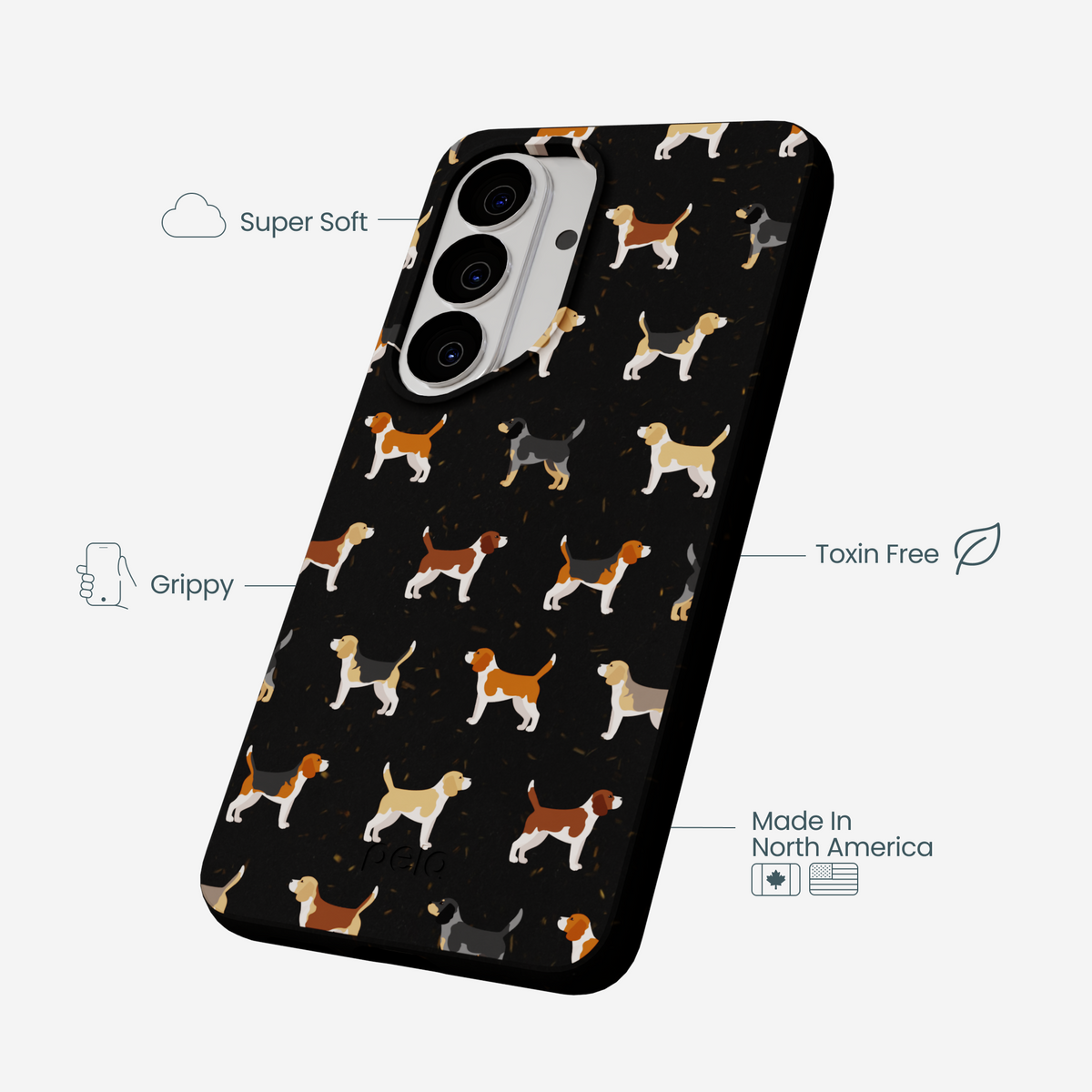 Black Beagle Buds Samsung Galaxy S26 Case