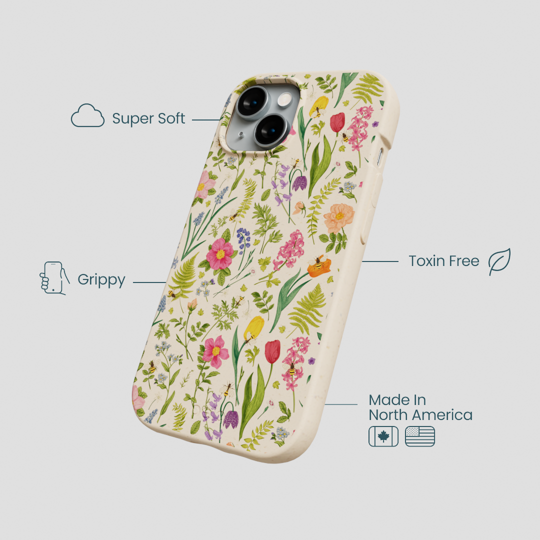 Seashell Bee Meadow iPhone 15 Case