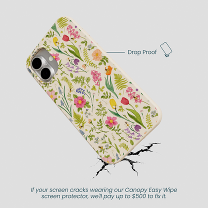 Seashell Bee Meadow iPhone 16 Plus Case