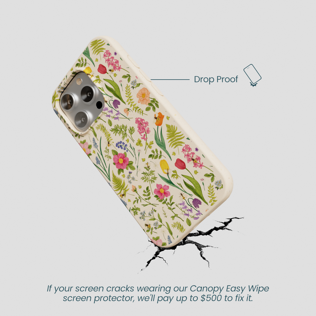 Seashell Bee Meadow iPhone 16 Pro Case