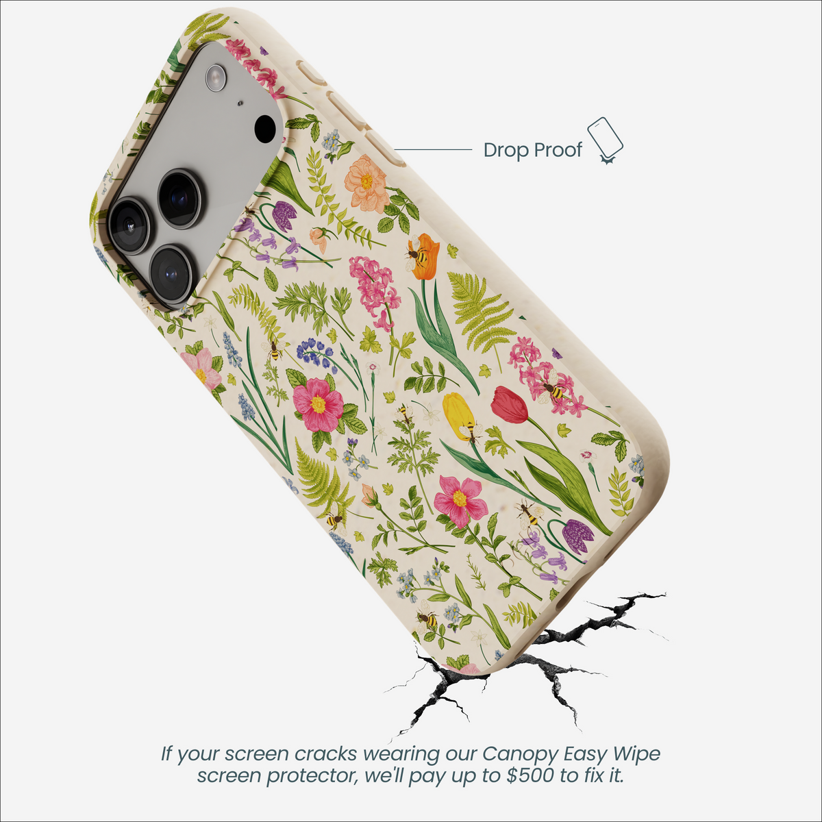 Seashell Bee Meadow iPhone 17 Pro Max Case
