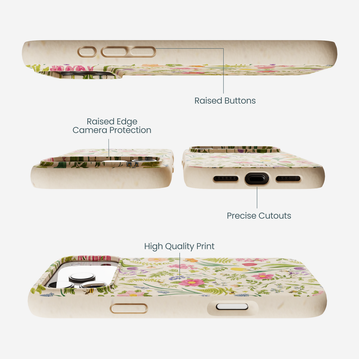 Seashell Bee Meadow iPhone 17 Pro Max Case