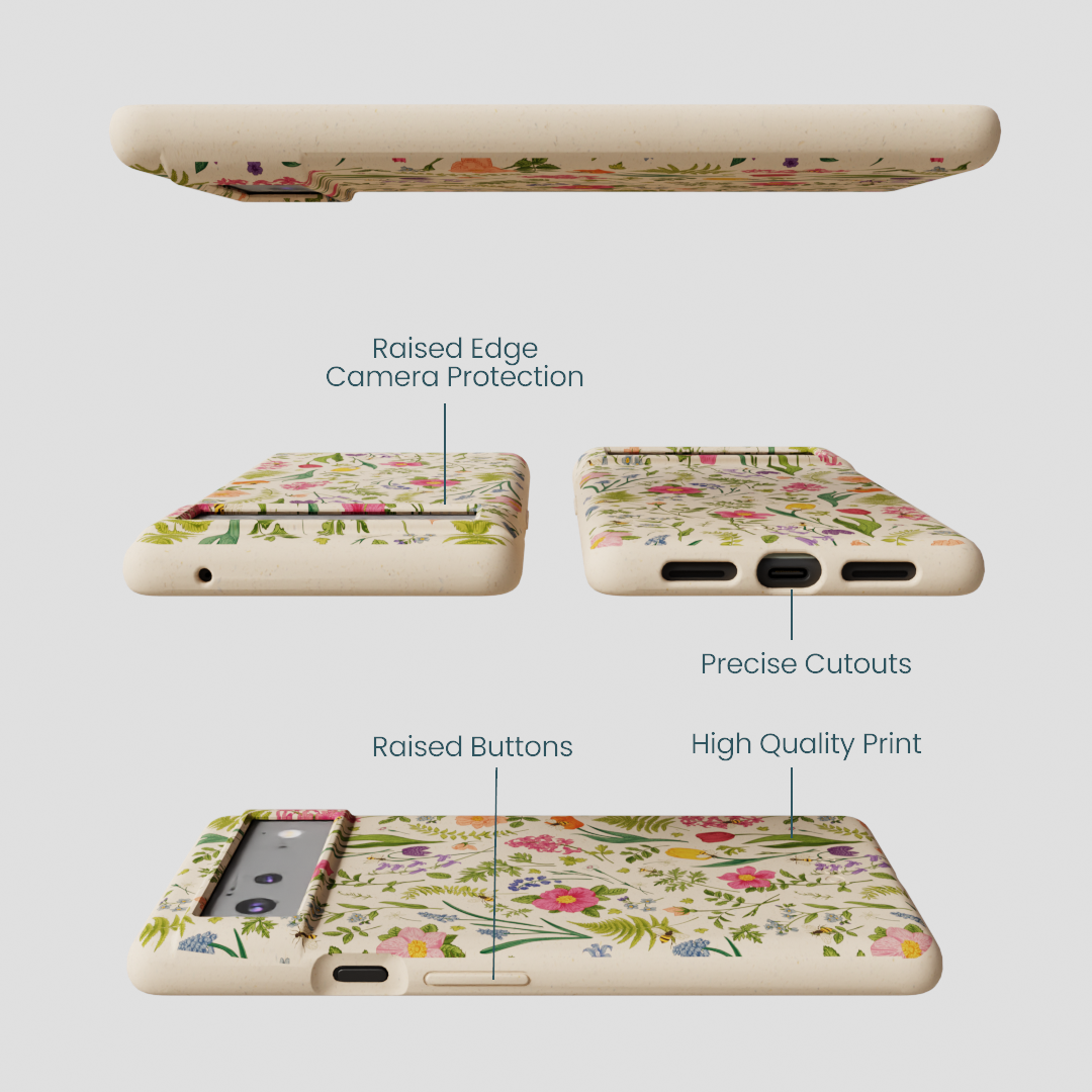 Seashell Bee Meadow Google Pixel 6a Case