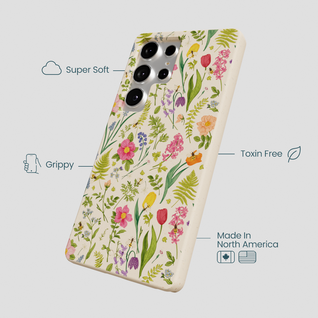 Seashell Bee Meadow Samsung Galaxy S25 Ultra Case