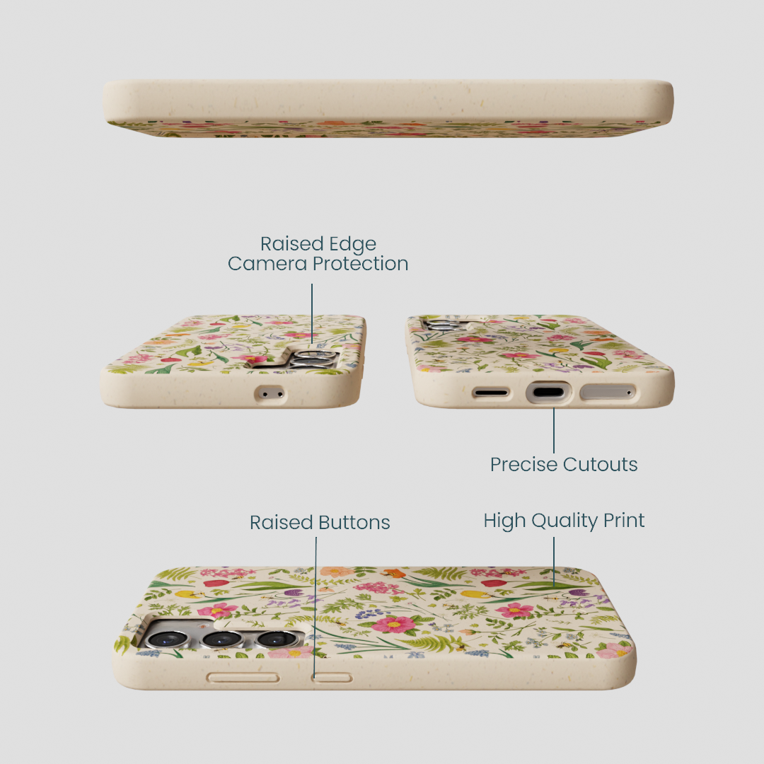Seashell Bee Meadow Samsung Galaxy S25 Case