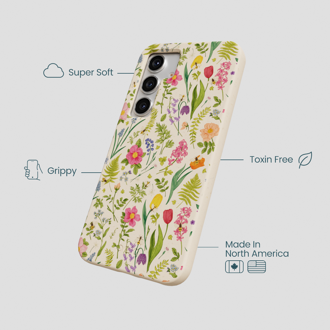 Seashell Bee Meadow Samsung Galaxy S25 Case