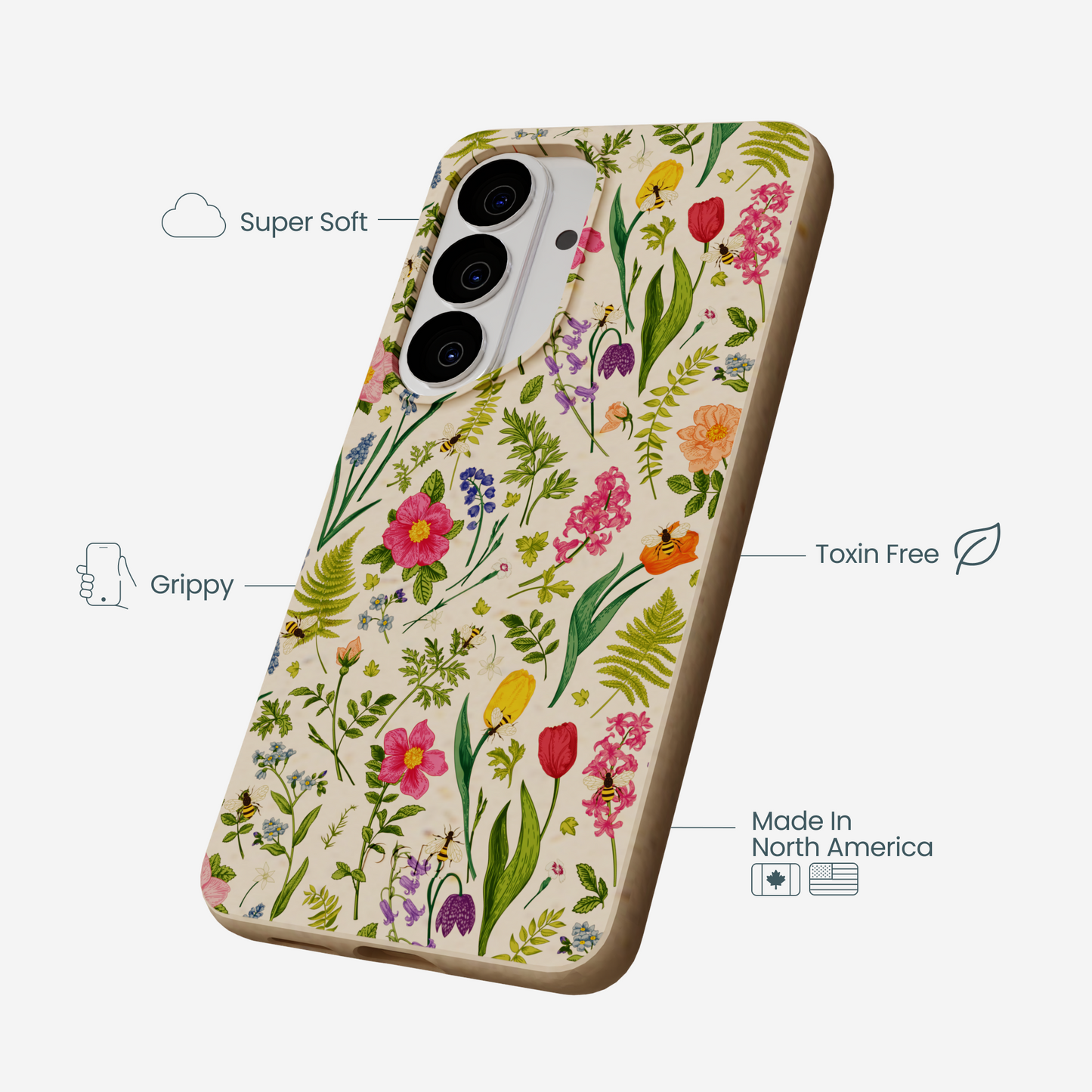 Seashell Bee Meadow Samsung Galaxy S26 Case