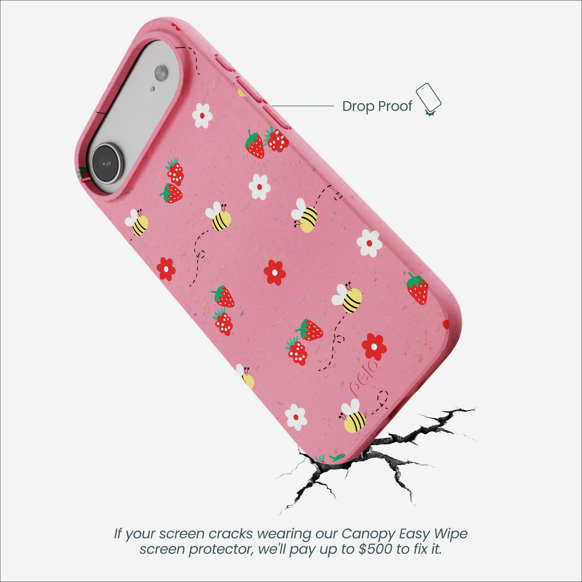 Bubblegum Pink Bees n Berries iPhone Air Case