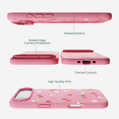 Bubblegum Pink Bees n Berries iPhone Air Case