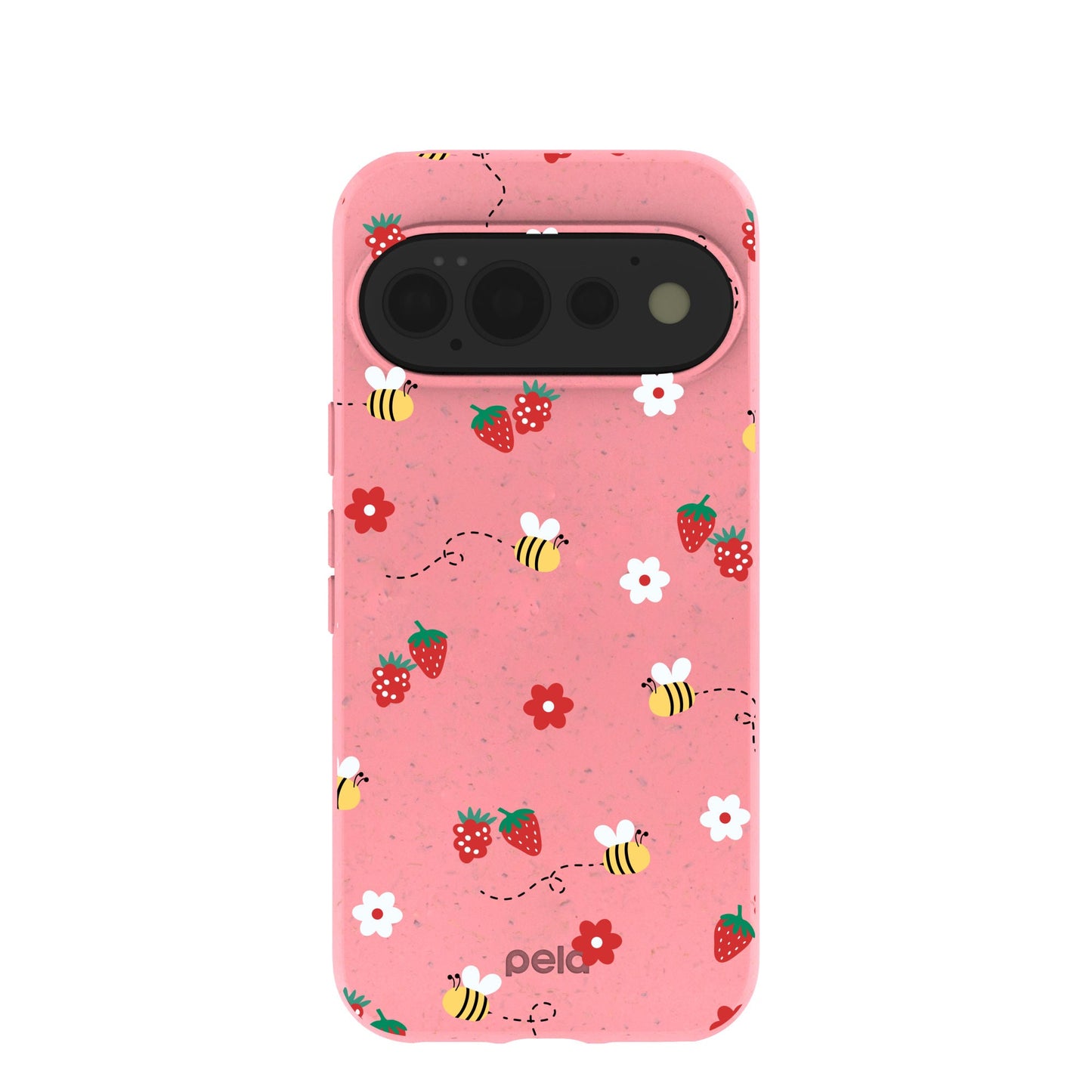 Bubblegum Pink Bees n Berries Google Pixel 11 Pro Case